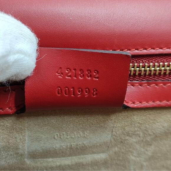 Gucci Shoulder Bag Sherry Line Red Leather 3973639 - Picture 9 of 10